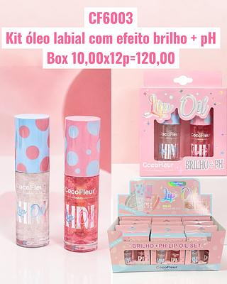 Kit óleo labial com efeito brilho + pH