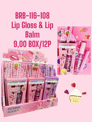 Lip Gloss & Lip Balm(cor sortido)