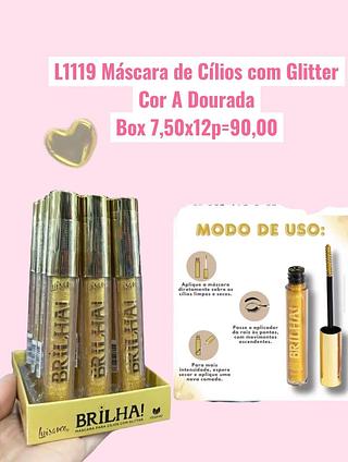 Máscara de Cílios com Glitter Cor A Dourada