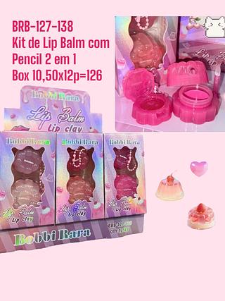 Kit de Lip Balm com Pencil 2 em 1(Cor sortido)