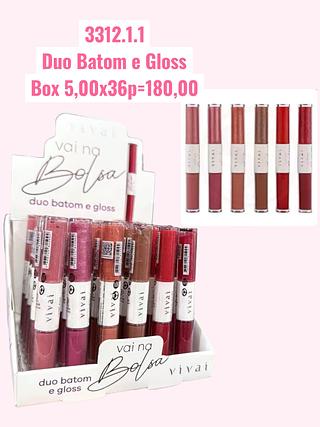 Duo Batom e Gloss(cor sortido)