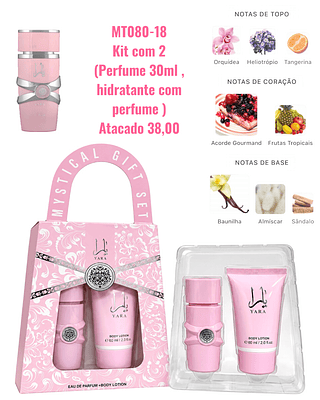 Kit com 2 (Perfume 30ml, hidratante com perfume )(Yara)