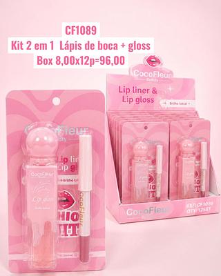 Kit 2 em 1 Lápis de boca + gloss