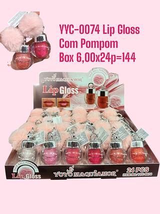 Lip Gloss Com Pompom(cor sortido)
