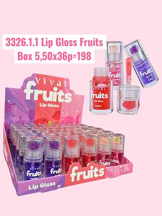 Lip Gloss Fruits(cor sortido)