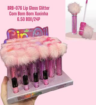 Lip Gloss Glitter Com Bom Bom Xuxinha(cor sortido)
