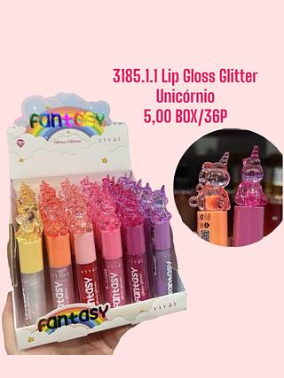Lip Gloss Glitter Unicórnio
