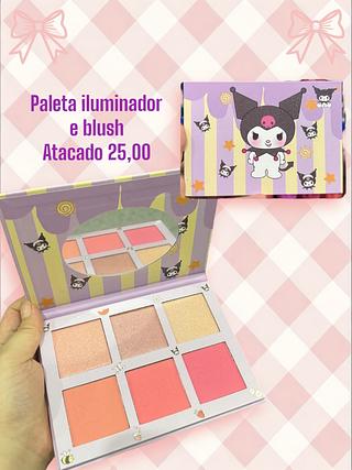 Paleta iluminador e blush