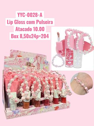 Lip Gloss com Pulseira (cor sortido)