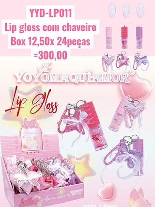 Lip gloss com chaveiro(cor sortido)