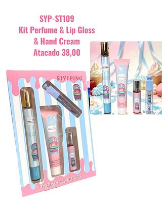 Kit Perfume & Lip Gloss & creme de mão