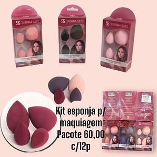 Kit esponja p maquiagem(cor sortido)