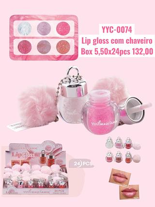 Lip Gloss Com Pompom(cor sortido)
