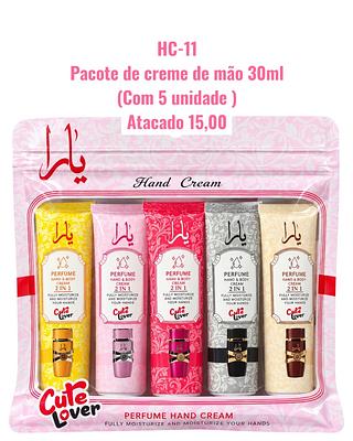 Pacote de creme de mão 30ml (Com 5 unidade )