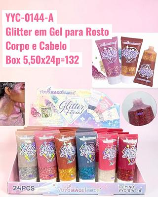 Glitter em Gel para Rosto Corpo e Cabelo