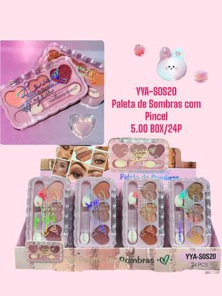 Paleta de Sombras com Pincel(cor sortido)
