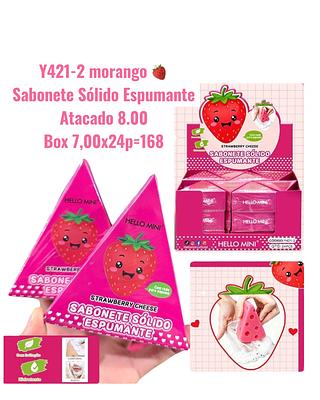 morango Sabonete Sólido Espumante
