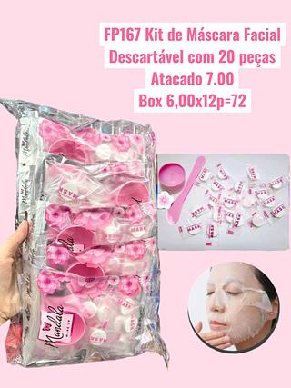 Kit de Máscara Facial Descartável com 20 peças