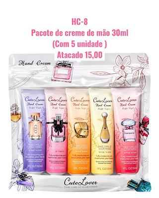 Pacote de creme de mão 30ml (Com 5 unidade )