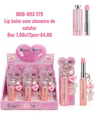 Lip balm com chaveiro de celular ou chave