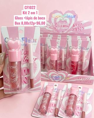 Kit 2 em 1 Gloss +lápis de boca