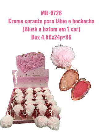 Creme corante para lábio e bochecha (Blush e batom em 1 cor)