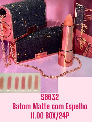 Batom Matte com Espelho(cor sortido)