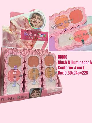Blush & Iluminador & Contorno 3 em 1(cor sortido)