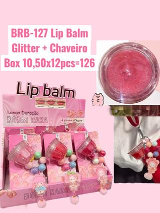 Lip Balm Glitter + Chaveiro(cor sortido)