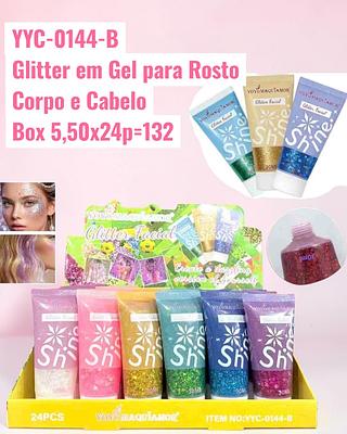 Glitter em Gel para Rosto Corpo e Cabelo