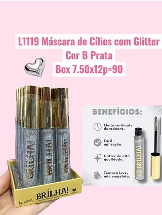 Máscara de Cílios com Glitter Cor B Prata