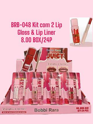 Kit com 2 Lip Gloss & Lip Liner( cor sortido)