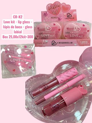 Love kit - lip gloss - lápis de boca - gloss labial