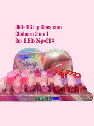 Lip Gloss com Chabeiro 2 em 1(cor sortido)
