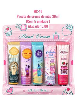 Pacote de creme de mão 30ml (Com 5 unidade )