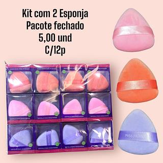 Kit com 2 Esponja Pacote fechado(cor sortido)