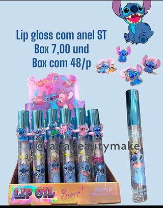 Lip gloss com anel ST(cor sortido)