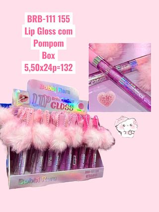 Lip Gloss com Pompom(cor sortido)