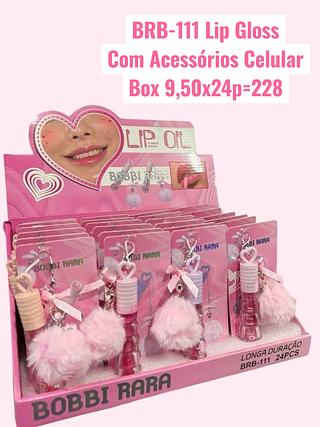 Lip Gloss Com Acessórios Celular